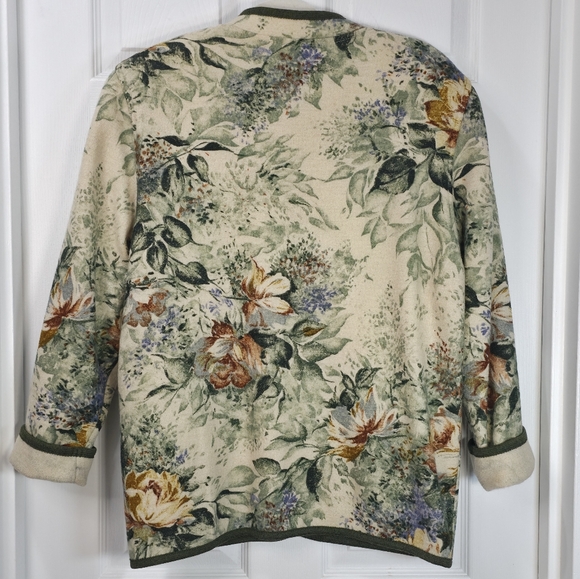 VTG Unique Tapestry Jacket - Floral Blanket Coat Aesthetic - Boho / Coastal L - Picture 8 of 8